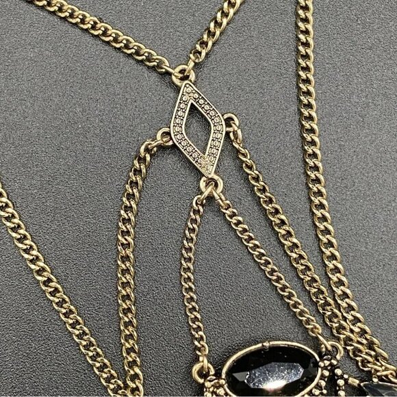 BCBGeneration NWT Tribal Black and Grey Statement Necklace - Picture 4 of 17